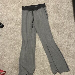 Gray Lounge Pants with Black Waistband
